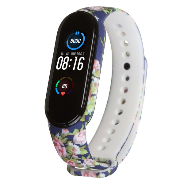 

Ремешок Armorstandart для Xiaomi Mi Band 5 Blue With Flowers (ARM57015)
