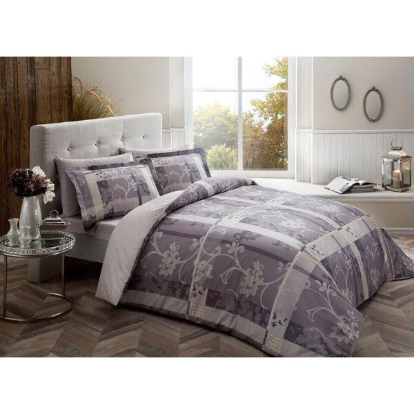 

Двуспальный King Size комплект TAC Madre Grey Сатин-Delux