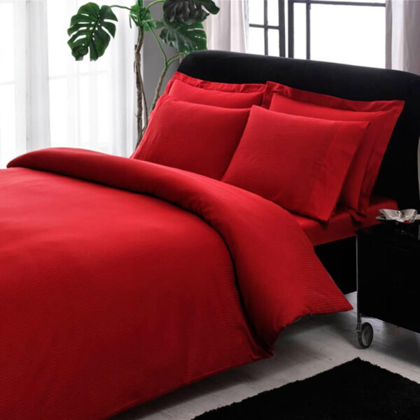 

Двуспальный King Size комплект TAC Premium Basic Red Сатин-Stripe