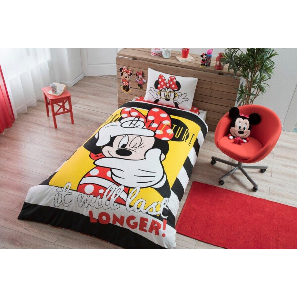 

Детский и подростковый комплект TAC Minnie Selfie Ранфорс / простынь на резинке