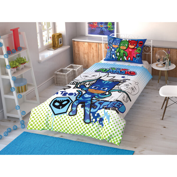 

Детский и подростковый комплект TAC PJ Masks Cek Ранфорс / простынь на резинке