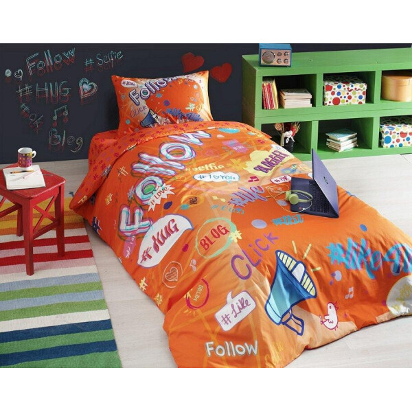 

Подростковый комплект TAC Blogger Ранфорс / простынь на резинке