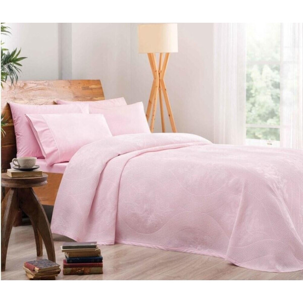 

Двуспальный евро комплект TAC Rosabella Pink + жаккардовое покрывало