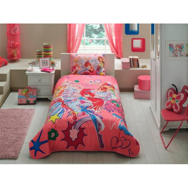 

Стеганное покрывало TAC Disney Winx Girl Emp 160*220см + наволочка