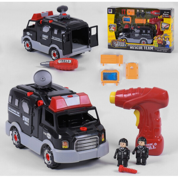 

Игровой набор Машина-конструктор BOHUI с шуруповертом микроавтобус SWAT (661-416А)