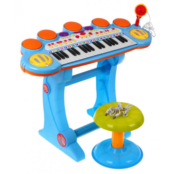 

Музыкальный инструмент BIGFUN ELECTRONIC KEYBOARD Пианино синтезатор с микрофоном и стульчиком Синий (BB45BD)