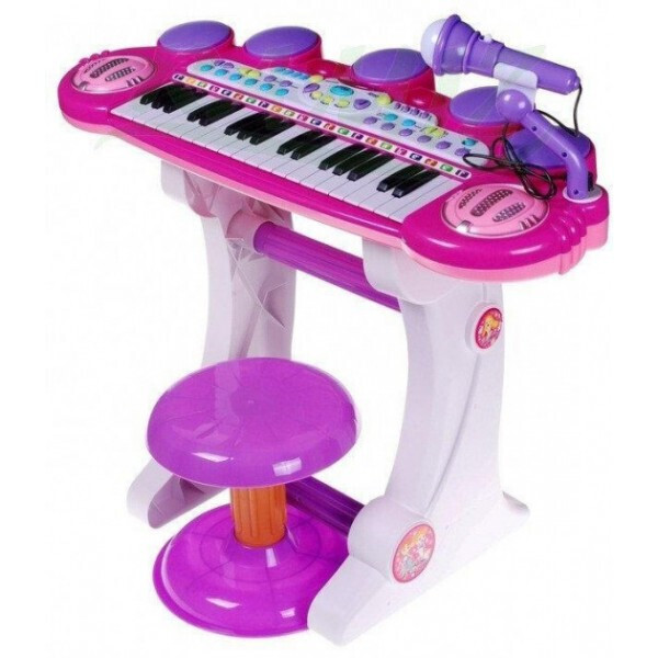 

Музыкальный инструмент BIGFUN ELECTRONIC KEYBOARD Пианино синтезатор с микрофоном и стульчиком Розовый BB45BD