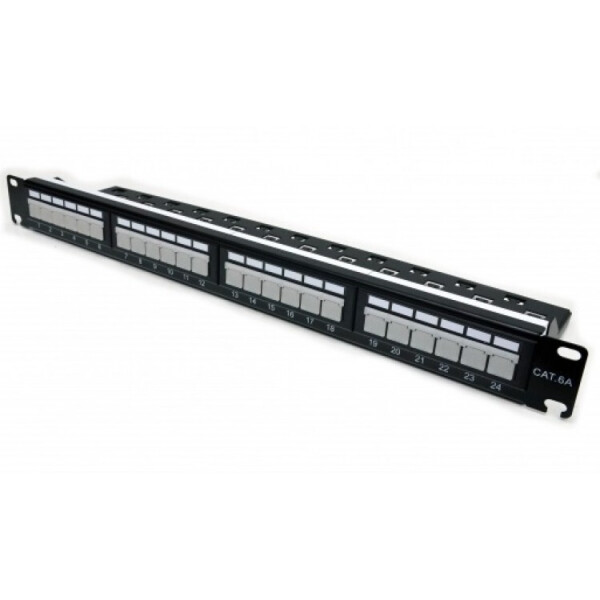 

Патч-панель L&W ELECTRONICAL 19" UTP CAT 6A для 24 модулей RJ45 с организатором