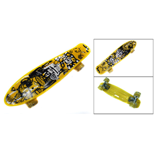 

Скейт Profi Penny Board LED 22 с ручкой YELLOW 57 × 15 см (336-259)