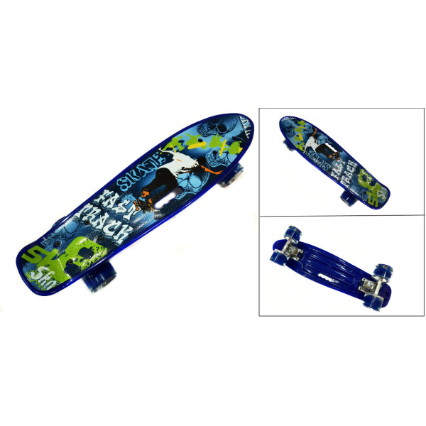 

Скейт Profi Penny Board LED 22 с ручкой BLUE 57 × 15 см (336-259)