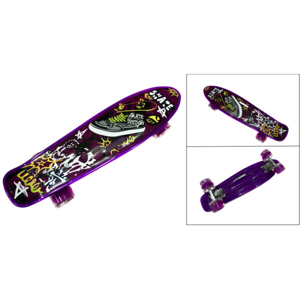 

Скейт Profi Penny Board LED 22 с ручкой VIOLET 57 × 15 см (336-259)