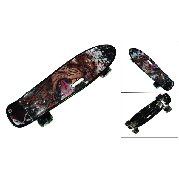 

Скейт Profi Penny Board LED 22 с ручкой BLACK 57 × 15 см (336-259)