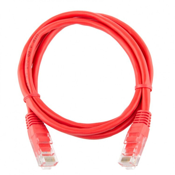 

Патч корд (patch cord) красный 2 метра, кат 5Е, UTP, ISO|TIA, 12 штук