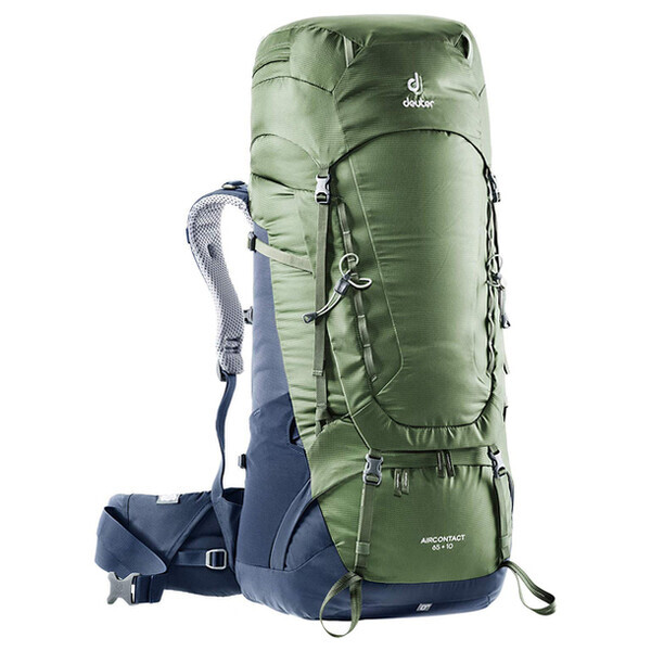 

Рюкзак Deuter Aircontact 65 + 10 цвет 2325 khaki-navy (3320519 2325)