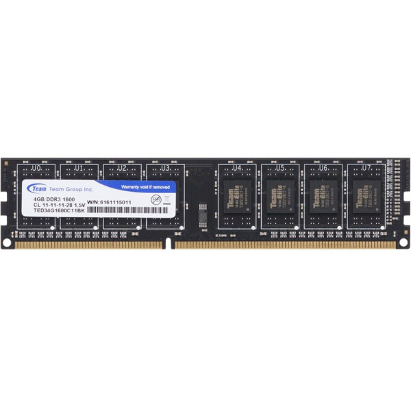 

Оперативная память Team DDR3 4GB/1600 Elite (TED34G1600C1101)