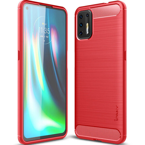 

TPU чехол iPaky Slim Series для Motorola Moto G9 Plus (Красный) (1068864)