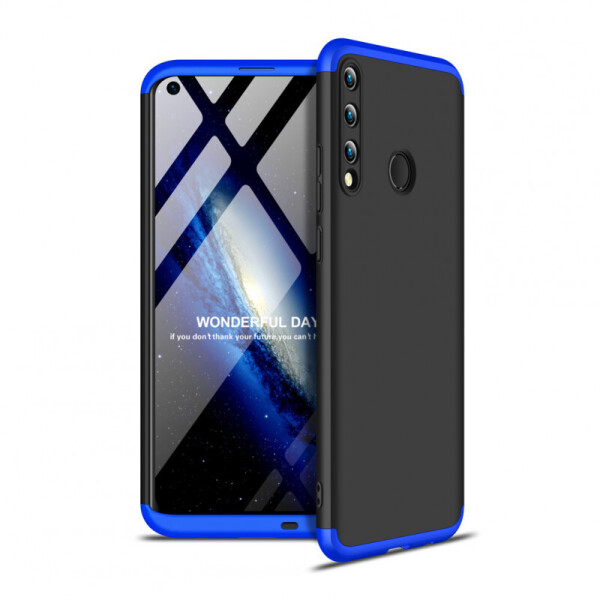 

Пластиковая накладка GKK LikGus 360 градусов (opp) для Huawei P40 Lite E (Черный / Синий) (1069137)