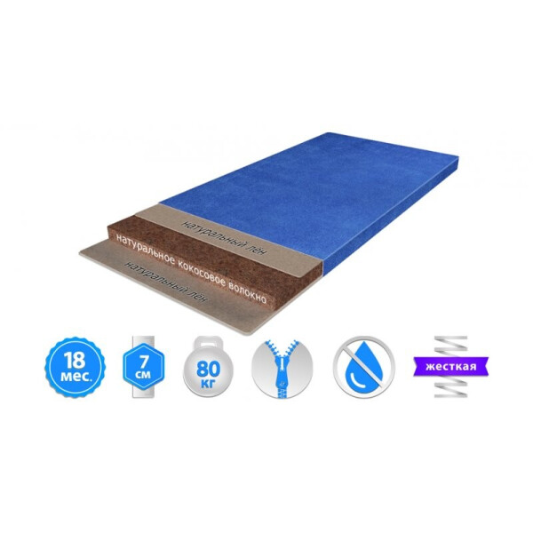 

Матрас Herbalis Kids Cocos Comfort Blue 63x125 см (2004100631254)