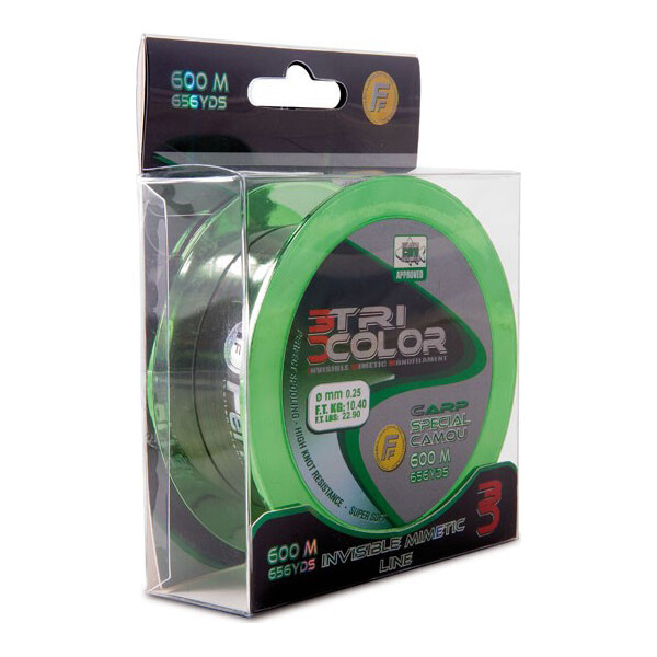 

Леска Lineaeffe Camou Carp Tri Colour 0.40мм 300м. FishTest 23.30кг (3в1-т.зел/коричн/серый) (3600240)