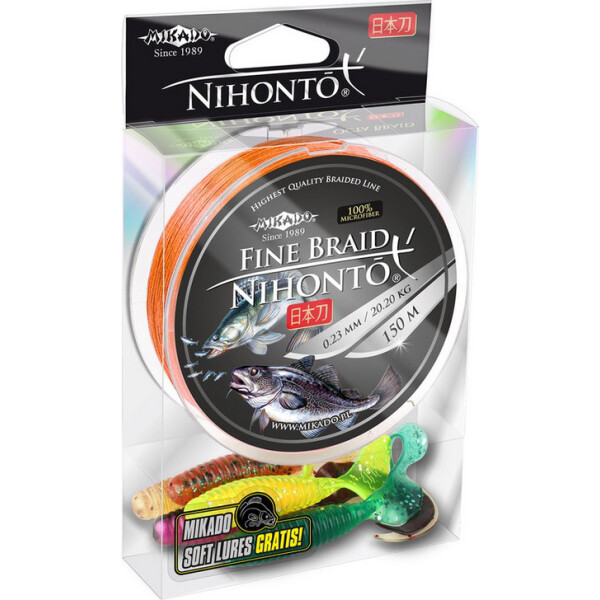 

Шнур Mikado Nihonto Fine Braid 150м 0,16мм 12,50кг orange (Z19O-016)
