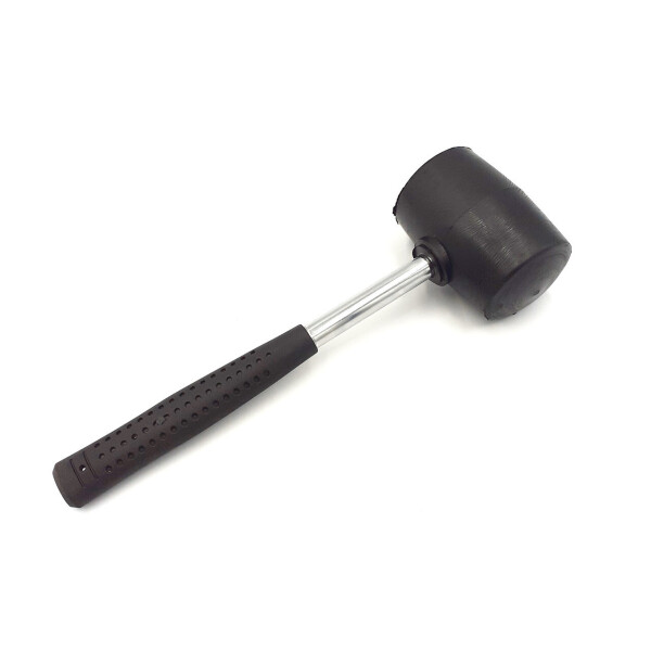

Киянка резиновая 450 г 65 мм, черная резина, металлическая ручка. HTools, 02K231