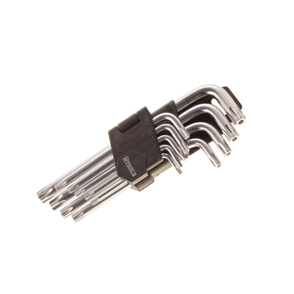 

Набор Г-образных TORX с отв. ключей 9 шт., Т10-Т50, Cr-V HTools, 35D960