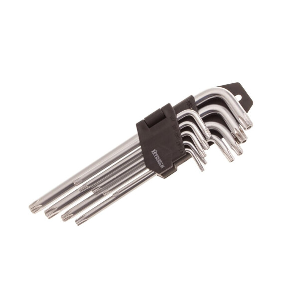 

Набор Г-образных TORX с отв. ключей 9 шт.,Т10-Т50, Cr-V длинные HTools, 35D961