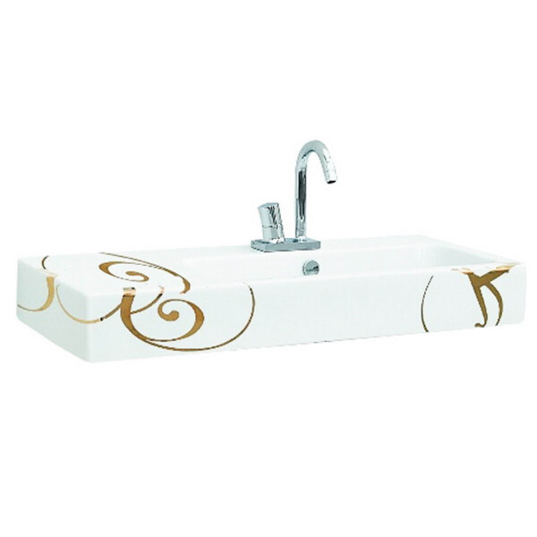 

Подвесной умывальник ArtСeram ​​Block, gold lettering (BKL0020106)