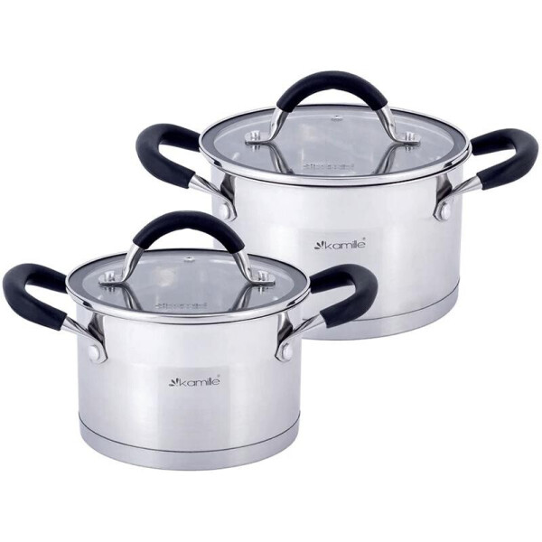 

Набор 2 кастрюли Marsaili 2л и 2.7л с силиконовыми ручками Kamille KM-5751