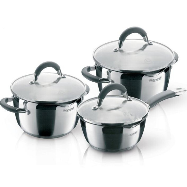 

Набор кухонной посуды Flamme 2 кастрюли 3.2л и 5.7л и ковш 1.3л Rondell UK-RDS-341
