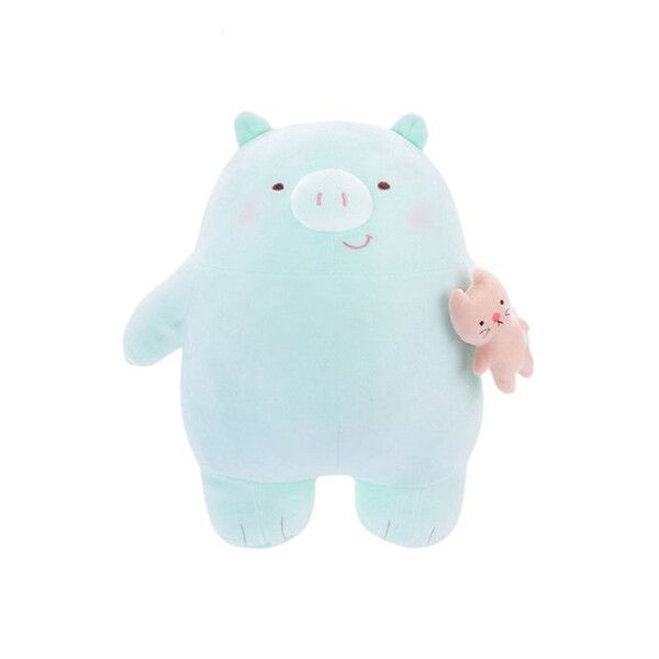 

Мягкая велюровая игрушка свинка Metoys Хрю 34 см Голубая (51412)