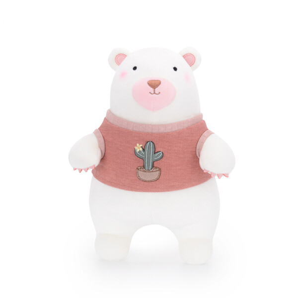 

Мягкая велюровая игрушка Metoys Мишка в красном свитере 24 см Белый (51176)