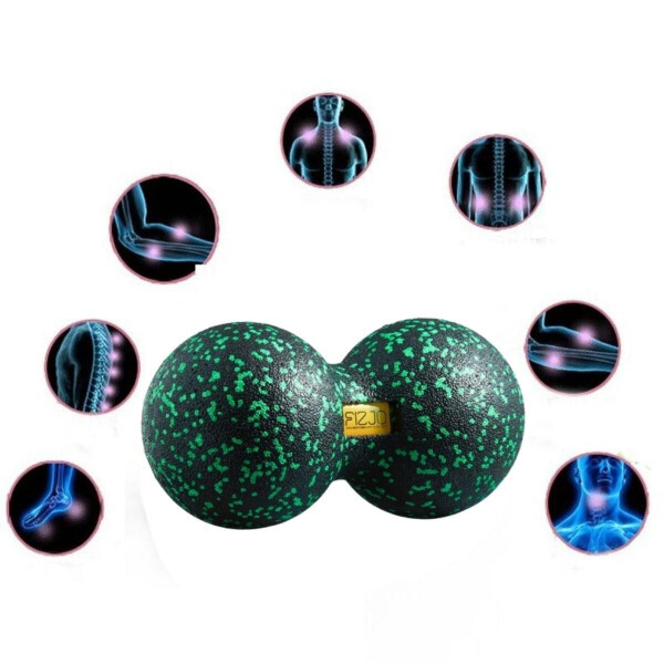 

Массажный мяч двойной 4FIZJO Epp DuoBall 12 4FJ1325 Black-Green, двойной мячик арахис для йоги и массажа