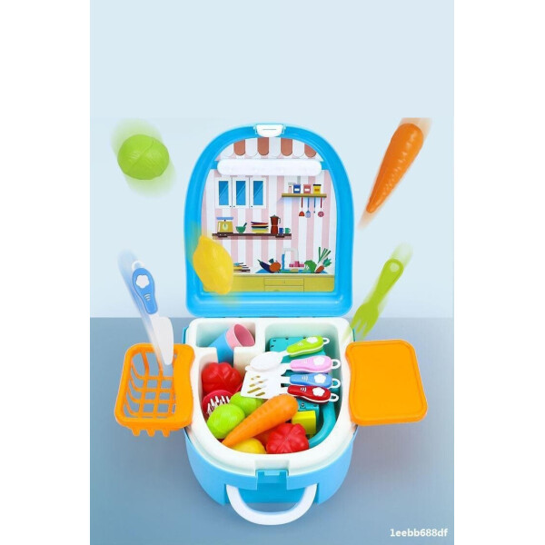

Игровой набор Washing vegetable basin "Кухня" в форме рюкзака голубой