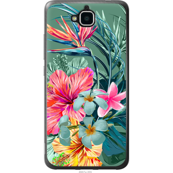 

на Huawei Y6 Pro Тропические цветы v1