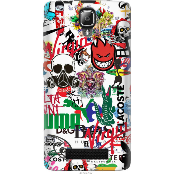 

Чехол на Lenovo A1000 Many different logos