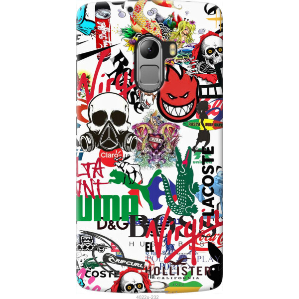 

Чехол на Lenovo A7010 Many different logos