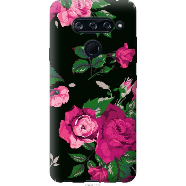 

на LG V40 ThinQ Розына черном фоне