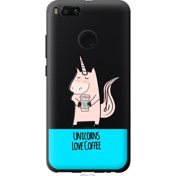 

Чехол на Xiaomi Mi A1 Единорожек с кофе