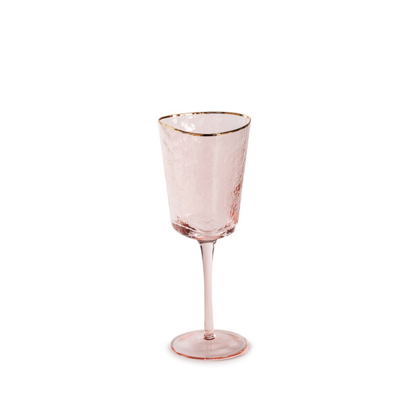 

Бокал REMY-DECOR Ice Evans 300 мл для белого вина коралловый с золотым ободком