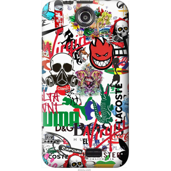 

Чехол на Lenovo A300 Many different logos