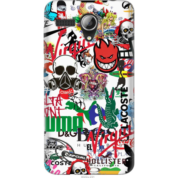 

Чехол на Lenovo A606 Many different logos