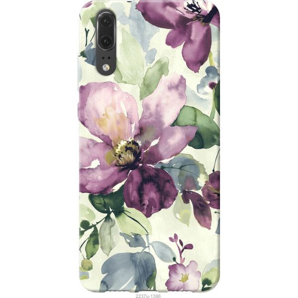 

Чехол на Huawei P20 Цветы акварелью
