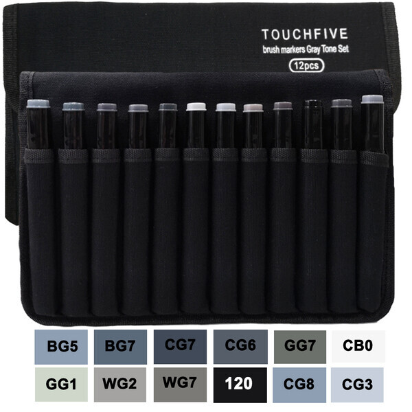 

Набор маркеров TouchFive 12 серые тона (TOUCH24GRAY)