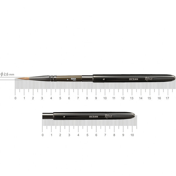

Кисть соболь круглый TRAVEL BRUSH, OCEAN 168, № 4, к.р. пензель ROSA (19716804 )