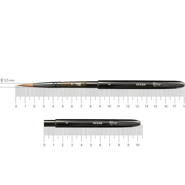 

Кисть соболь круглый TRAVEL BRUSH, OCEAN 168, № 6, к.р. пензель ROSA (19716806 )
