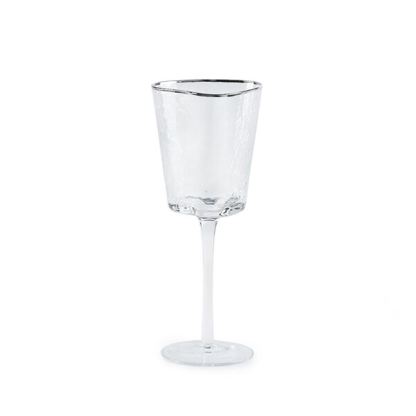 

Бокал REMY-DECOR Ice Evans для вина 300 мл с серебристым ободком прозрачный фужер для дома кафе