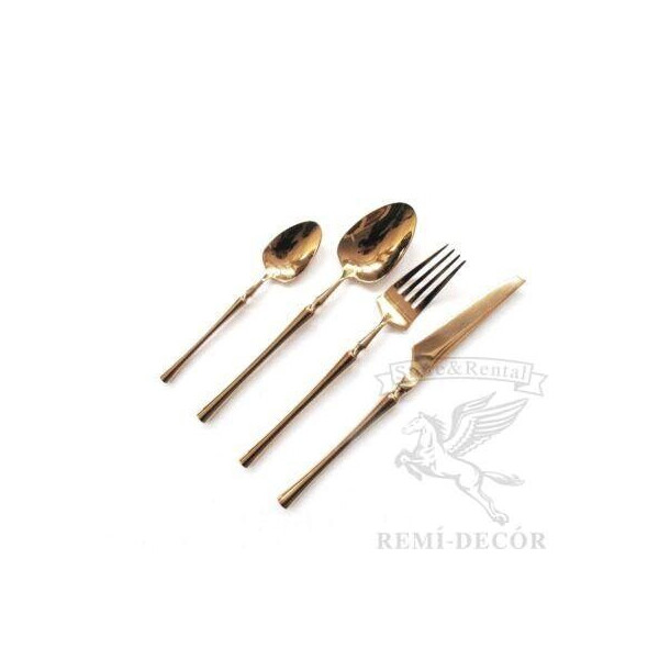 

Набор столовых приборов REMY-DECOR медь для одной персоны фигурной ручкой на подарок