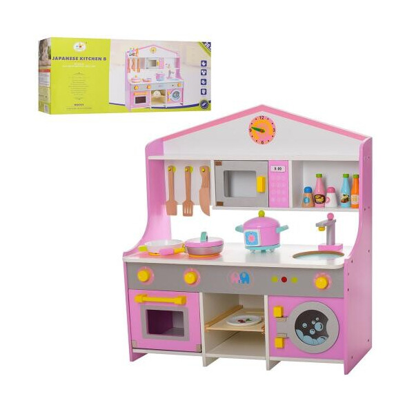 

Деревянная игрушка кухня Bambi MD 2259 Розовая