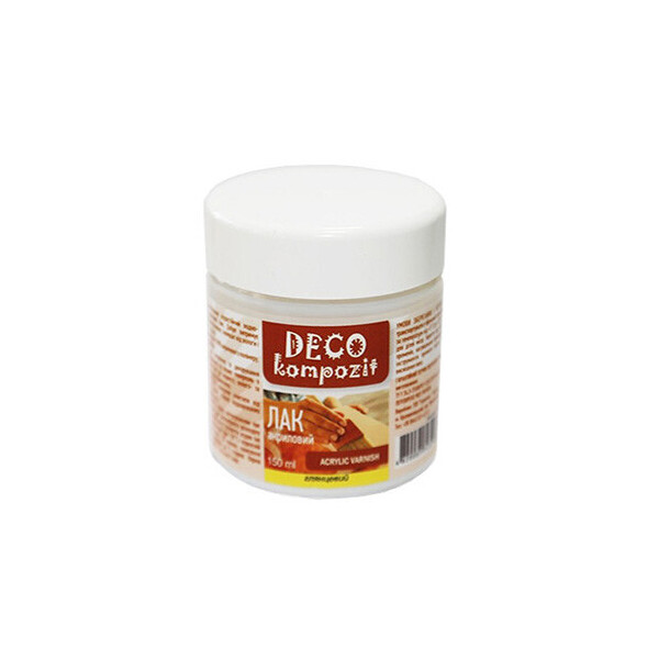 

Лак акриловый DECO Kompozit глянцевый 0,15 л (590314)